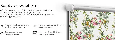 Estores de rolo para porta de varanda Flores