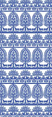 Estores de rolo para porta de varanda Padrão azul