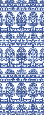 Estores de rolo para porta de varanda Padrão azul