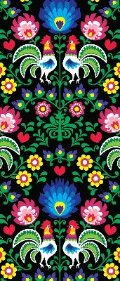 Estores de rolo em tecido Galos coloridos