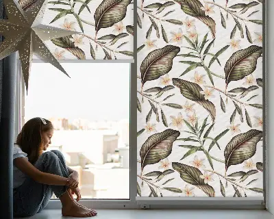 Estores de rolo interiores Flores com caules