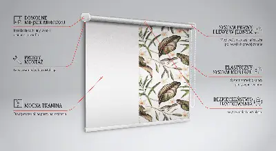 Estores de rolo interiores Flores com caules