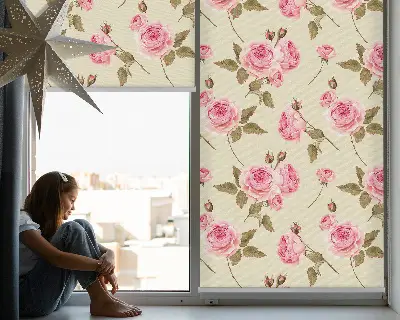 Estores de rolo interiores para janela Rosas