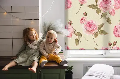 Estores de rolo interiores para janela Rosas