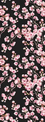 Estores de rolo para porta de varanda Flores da árvore