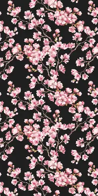 Estores de rolo para porta de varanda Flores da árvore