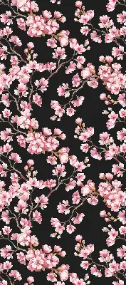 Estores de rolo para porta de varanda Flores da árvore