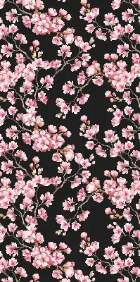 Estores de rolo para porta de varanda Flores da árvore