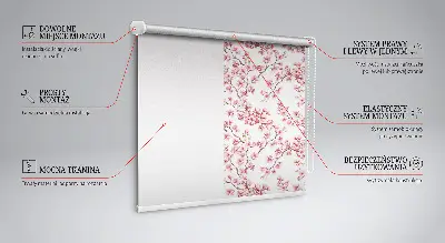 Estores de rolo interiores para janela Lírio rosa