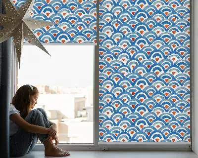 Estores de rolo interiores para janela Escamas coloridas