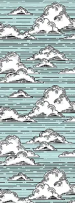 Estores de rolo para porta de varanda Nuvens