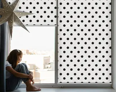 Estores de rolo interiores Pontos pretos