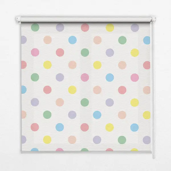 Estores de rolo interiores para janela Pontos coloridos