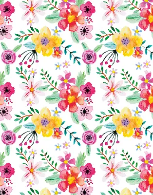 Estores de rolo em tecido flores pintadas