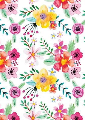 Estores de rolo em tecido flores pintadas