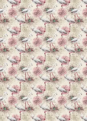 Estores de rolo para janela flamingos brancos