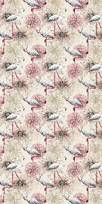 Estores de rolo para janela flamingos brancos