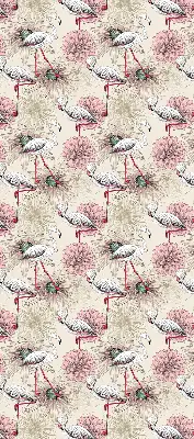 Estores de rolo para janela flamingos brancos