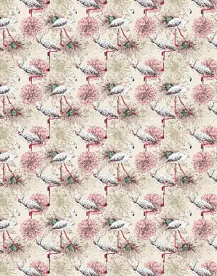 Estores de rolo para janela flamingos brancos