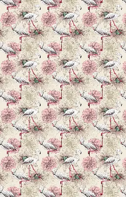 Estores de rolo para janela flamingos brancos