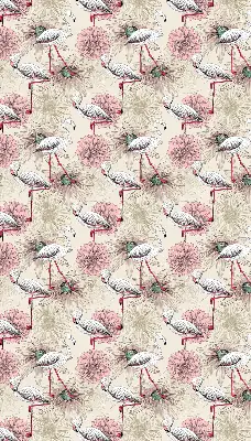 Estores de rolo para janela flamingos brancos