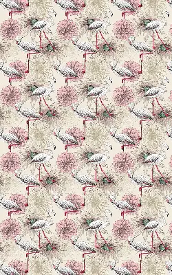 Estores de rolo para janela flamingos brancos