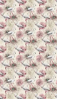 Estores de rolo para janela flamingos brancos