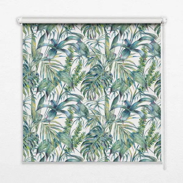 Estores de rolo interiores para janela Folhas tropicais