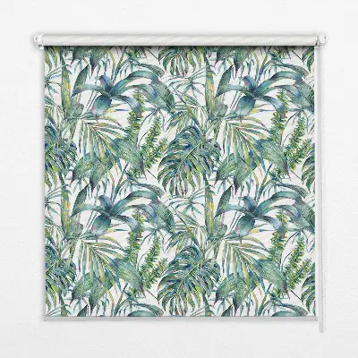 Estores de rolo interiores para janela Folhas tropicais