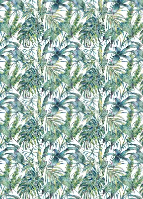 Estores de rolo interiores para janela Folhas tropicais