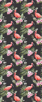 Estores de rolo em tecido Flamingos em plantas