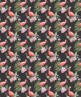 Estores de rolo em tecido Flamingos em plantas