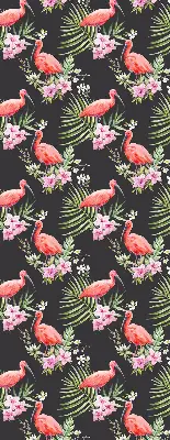 Estores de rolo em tecido Flamingos em plantas
