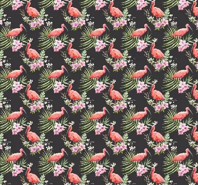 Estores de rolo em tecido Flamingos em plantas