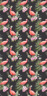 Estores de rolo em tecido Flamingos em plantas