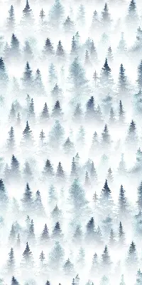 Estores de rolo para porta de varanda Floresta na neblina