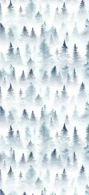 Estores de rolo para porta de varanda Floresta na neblina