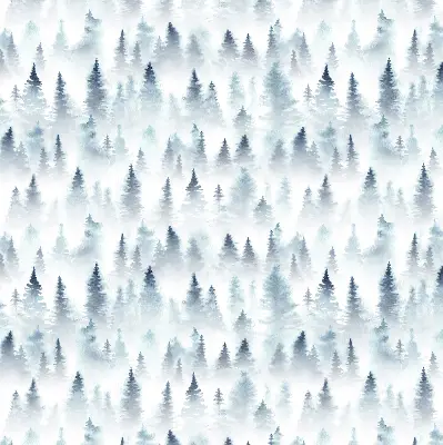 Estores de rolo para porta de varanda Floresta na neblina