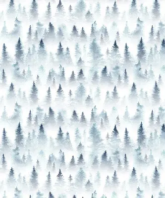 Estores de rolo para porta de varanda Floresta na neblina
