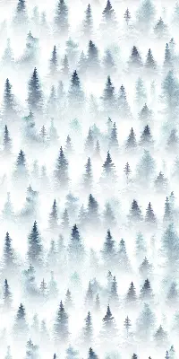 Estores de rolo para porta de varanda Floresta na neblina
