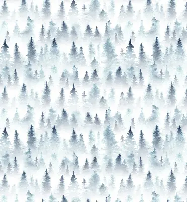 Estores de rolo para porta de varanda Floresta na neblina