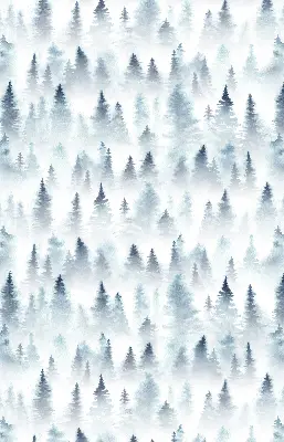 Estores de rolo para porta de varanda Floresta na neblina