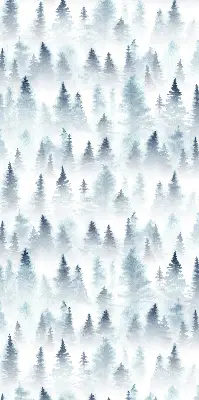 Estores de rolo para porta de varanda Floresta na neblina