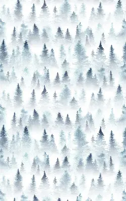 Estores de rolo para porta de varanda Floresta na neblina