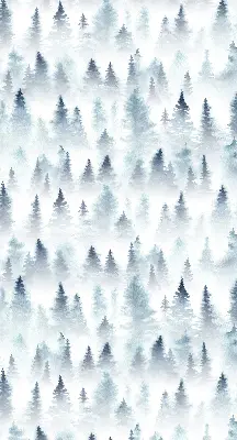 Estores de rolo para porta de varanda Floresta na neblina