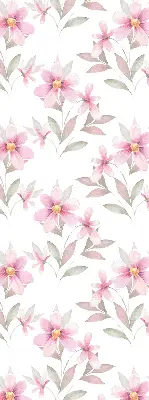 Estores de rolo interiores para janela Flores cor-de-rosa
