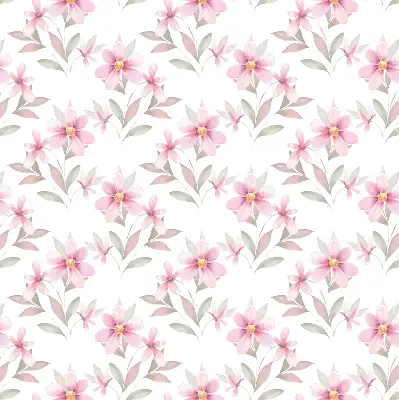 Estores de rolo interiores para janela Flores cor-de-rosa