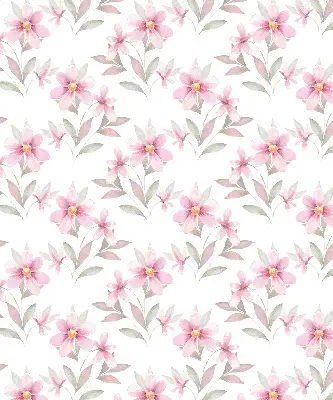 Estores de rolo interiores para janela Flores cor-de-rosa