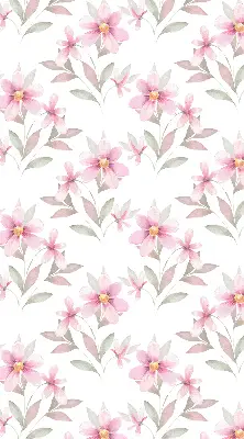 Estores de rolo interiores para janela Flores cor-de-rosa
