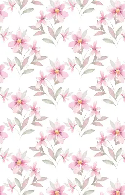 Estores de rolo interiores para janela Flores cor-de-rosa